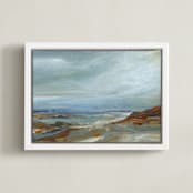 "Argyle Shore #2" - Art Print in Tide by Roberta Hoiness Art - Framed Canvas