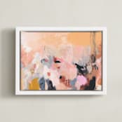 "With You" - Art Print in Beige by Svitlana Martynjuk - Framed Canvas