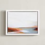 "Tidal Flats" - Art Print in Rust by Mya Bessette - Framed Canvas