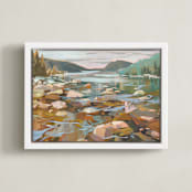 "Rest Easy" - Art Print in Blush by Jess Franks - Framed Canvas