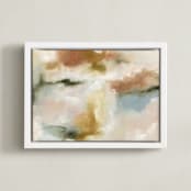 "First Glow" - Art Print in Amber by Nicoletta Savod - Framed Canvas