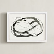 "Forward Inking" - Art Print in Charcoal by Melanie Severin - Framed Canvas