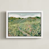 "Find Your Way" - Art Print in Meadow by Lindsay Megahed - Framed Canvas