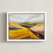 "Propitious" - Art Print in Golden by Molly Mansfield - Framed Canvas