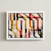 "pipes I" - Art Print in Rust by Sumak Studio - Framed Canvas