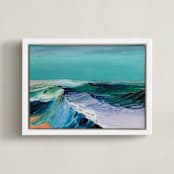 "Prevail II" - Art Print in Ocean Sky by Jamie Peterson - Framed Canvas