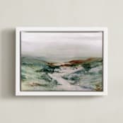 "Green Valley" - Art Print in Prairie by Lindsay Megahed - Framed Canvas