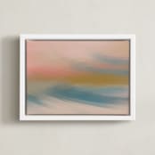 "Hazy Day" - Art Print in Oatmeal by Brooke Drake - Framed Canvas