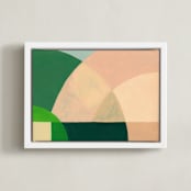 "Where the Memories Take Me" - Art Print in Spring Green by Christina Flowers - Framed Canvas