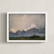 "Traveling Light" - Art Print in Perfect Storm by Stephanie Goos Johnson - Framed Canvas