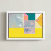 "daydreamer" - Art Print in Sunshine Yellow by Christina Flowers - Framed Canvas