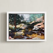 "Live Stream" - Art Print in Shadow by Jess Franks - Framed Canvas