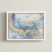 "Purity of Light" - Art Print in Clear Blue by Julia Contacessi - Framed Canvas