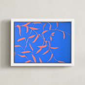 "Breeze" - Art Print in Cerulean by Sonal Nathwani - Framed Canvas