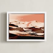 "Desert Sunset" - Art Print in Orange Sand by Theodor Suhi - Framed Canvas