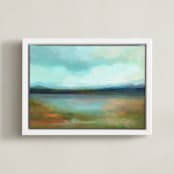 "Days of Blue" - Art Print in Blue Days by AlisonJerry - Framed Canvas