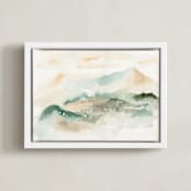 "Insight" - Art Print in Mist by Lindsay Megahed - Framed Canvas