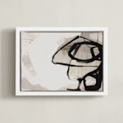 "Black Impact" - Art Print in Light Grey by Kirsta Benedetti - Framed Canvas
