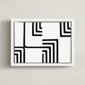 "Edges" - Art Print in Onyx by Bethania Lima - Framed Canvas