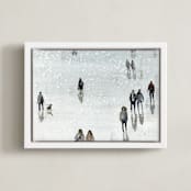 "Melancolia" - Art Print in Pale blue by Lulaloo - Framed Canvas