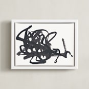 "Writer's Block" - Art Print in Black and White by Stephanie Nowotarski - Framed Canvas