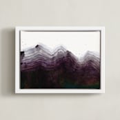 "The Mountain Side" - Art Print in Shades of Black by Kelsey McNatt - Framed Canvas