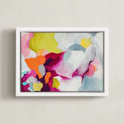 "Infusion" - Art Print in Fuchsia by Mya Bessette - Framed Canvas