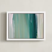 "Emerald Blades" - Art Print in Teal by Artsy Canvas Girl Designs - Framed Canvas