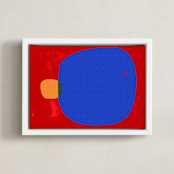 "Organics_5_1_A" - Art Print in Crimson by Alain Castoriano - Framed Canvas