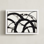 "Mountain Shadows No. 2" - Art Print in Shadow Black by Christina Flowers - Framed Canvas