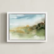 "Inbetween Spaces" - Art Print in Pine by Lindsay Megahed - Framed Canvas