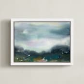 "Glade" - Art Print in Evergreen by Lindsay Megahed - Framed Canvas