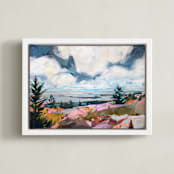 "Take a Break" - Art Print in White by Jess Franks - Framed Canvas