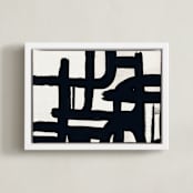 "Black and White Series III" - Art Print in Black and White Villa by Carmen Guedez - Framed Canvas