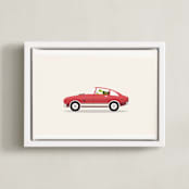 "Wacky Races II" - Art Print in Racer Red by David Michuki - Framed Canvas