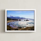 "Coastline in color" - Art Print in Sea sky blue by Sea and Sky - Framed Canvas