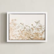 "Chaparral I" - Art Print in Warm White by Shawna Urban - Framed Canvas