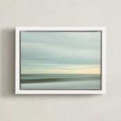 "Patient Wave" - Art Print in Green Wave by Cristina Marie - Framed Canvas