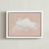 "Peachy Sky" - Art Print in Peach by Tania Medeiros - Framed Canvas