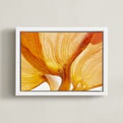 "Vibrant nature" - Art Print in yellow by Eliane Lamb - Framed Canvas