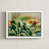 "Dew Drop By by Stacy Kron" - Art Print in Fresh Green by Stacy Kron - Framed Canvas