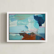 "Blue Splash" - Art Print in Splash Blue by Cristina Marie - Framed Canvas