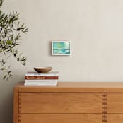 "Crossing Over to Isla" - Art Print in Caribbean Blue by Mya Bessette - In a Room