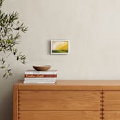 "Western Dawn" - Art Print in warm yellow by Stephanie Goos Johnson - In a Room