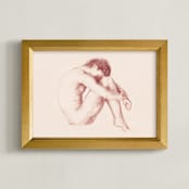 "Classic Body" - Art Print in Cream by Marta Crea - Framed