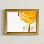 "Oh Yellow, My Pink" - Art Print in Yellowish Orangy by Mary Ann Glynn-Tusa - Framed