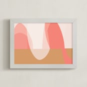 "The place between" - Art Print in Sunrise Pink by Christina Flowers - Framed
