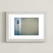 "From the Window, San Francisco 2" - Art Print in Dawn in the Alleyway taupe by Jacquelyn Sloane Siklos - Framed