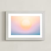 "solaris I" - Art Print in sunset by Kamala Nahas - Framed