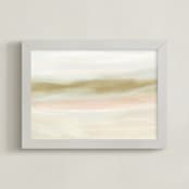 "Soft Landing" - Art Print in Soft pink by Yaling Hou Suzuki - Framed